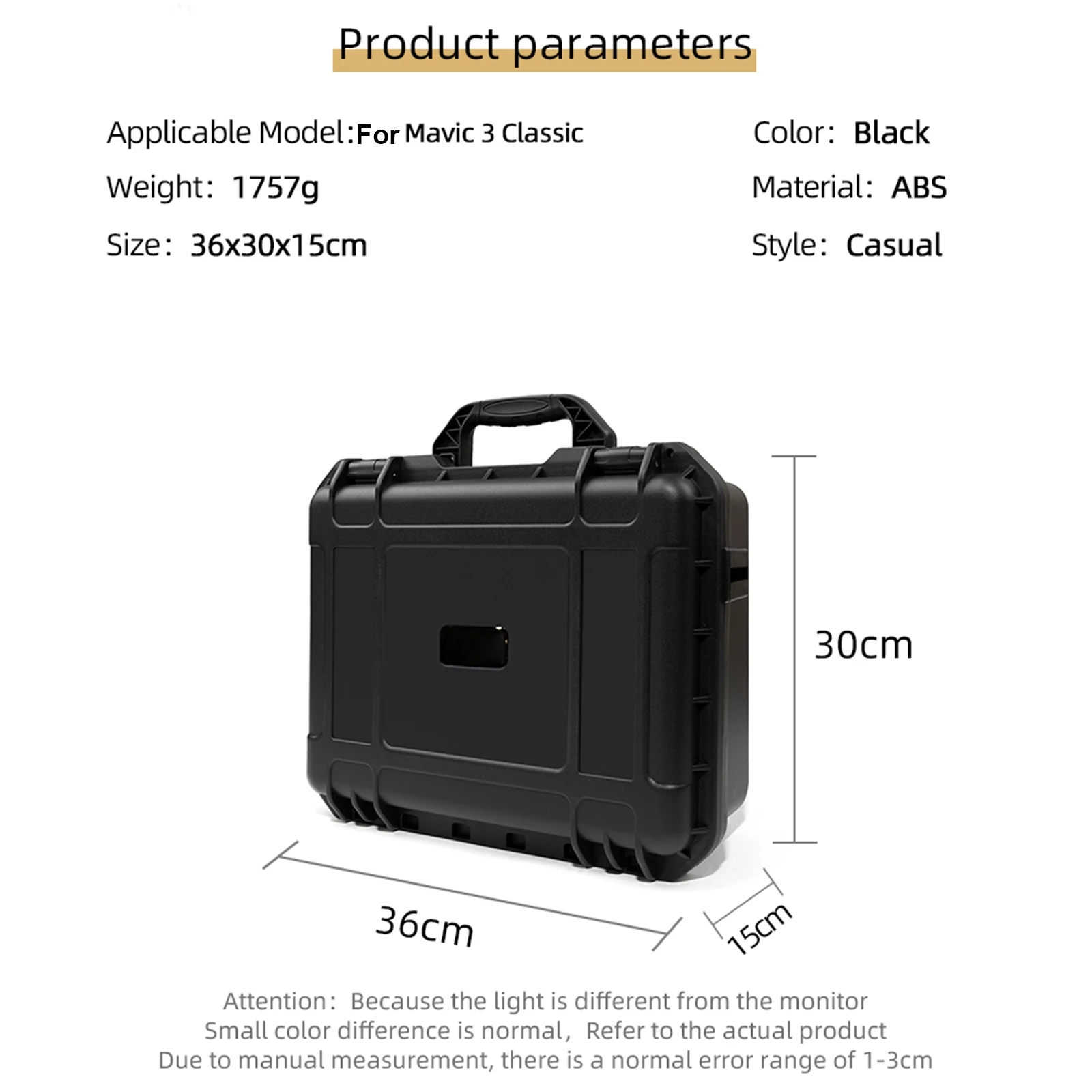 Hard Shell Storage Case Waterproof Suitcase Carrying Box For DJI MAVIC 3 Classic RC/RC Pro/RC N1 Controller Accessories drone accessories,drone storage bag,dji case,drone case