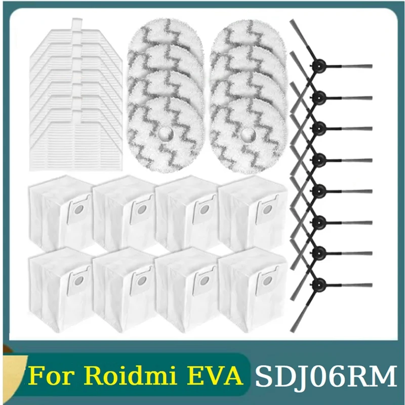 

Replacement Spare Part For Roidmi EVA SDJ06RM Robot Vacuum Cleaner Spare Parts Side Brush Filter Mop Cloth Dust Bag
