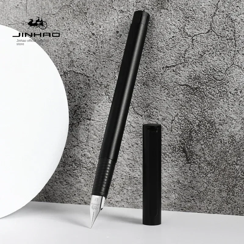 Jinhao 65 Fountain Pen Luxury Pen Elegant Calligraphy Writing Ink Pens Black Silver Colors Stationery Business School Supplies 2