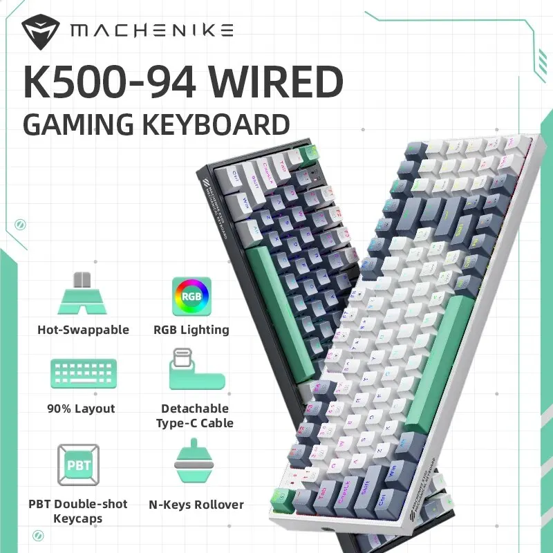 MACHENIKE K500-B94 94-Key RGB Mechanical Keyboard 1
