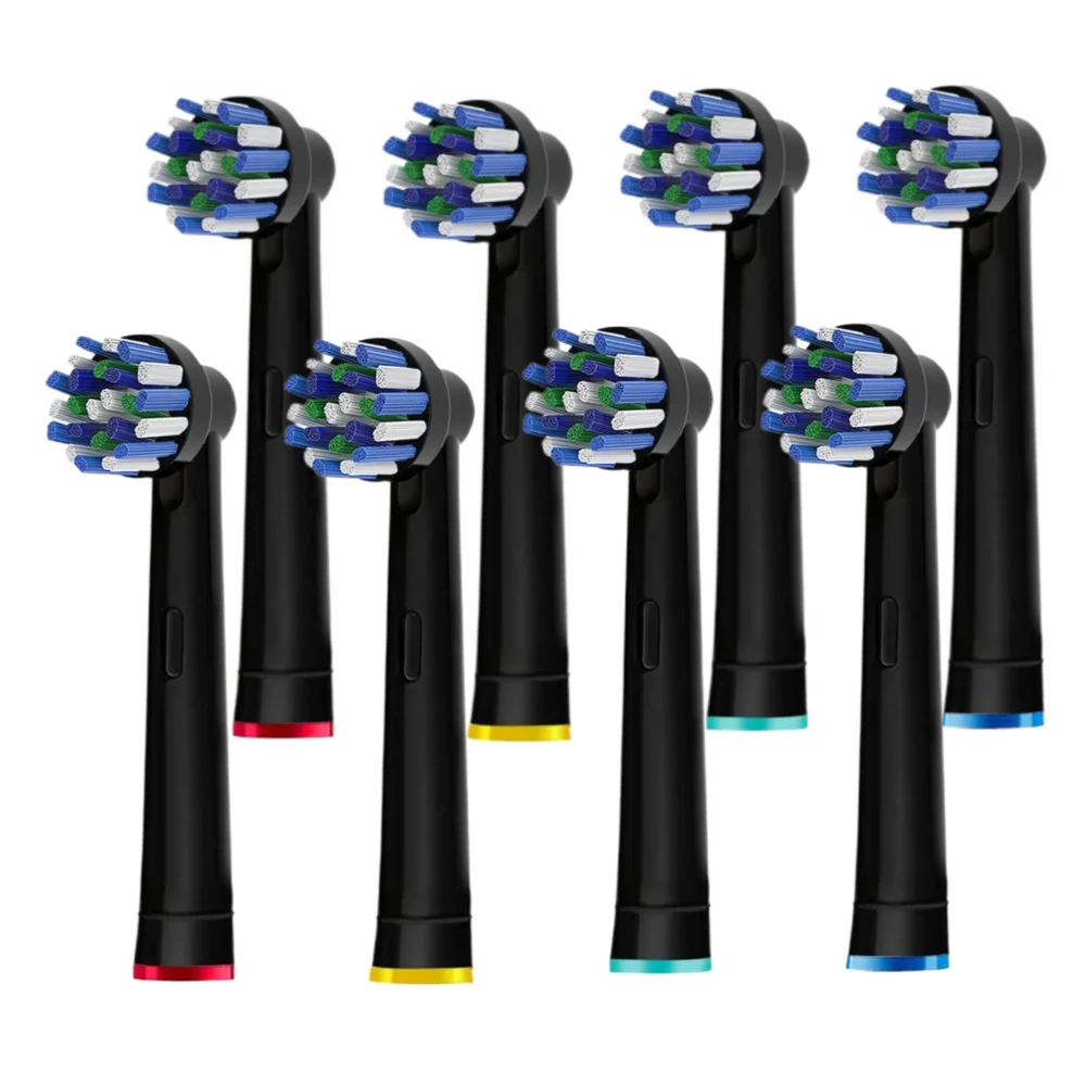 رؤوس فرشاة الأسنان المتقاطعة السوداء لـ Oral B Braun Pro 500/1000/1500/3000/3757/5000/7000/7500/800 فوهات رأس الفرشاة لـ OralB
