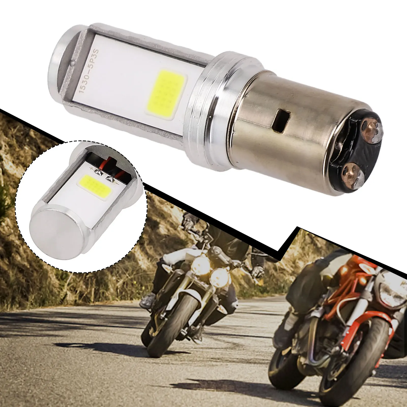 

BA20D H6 Motorcycle LED Headlight Lamps Hi/Low Beam Conversion Bulbs White 5000K Motorcycle Equipments