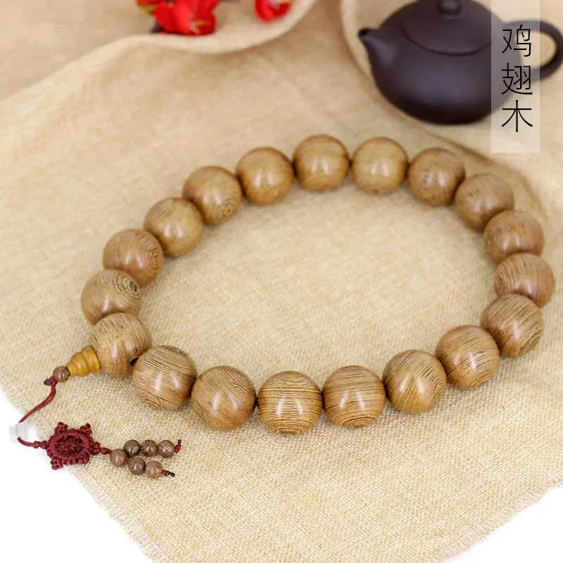 

Chicken wings wooden Buddha beads wooden rosary car hanging with the same material along the grain handicraft string wholesale