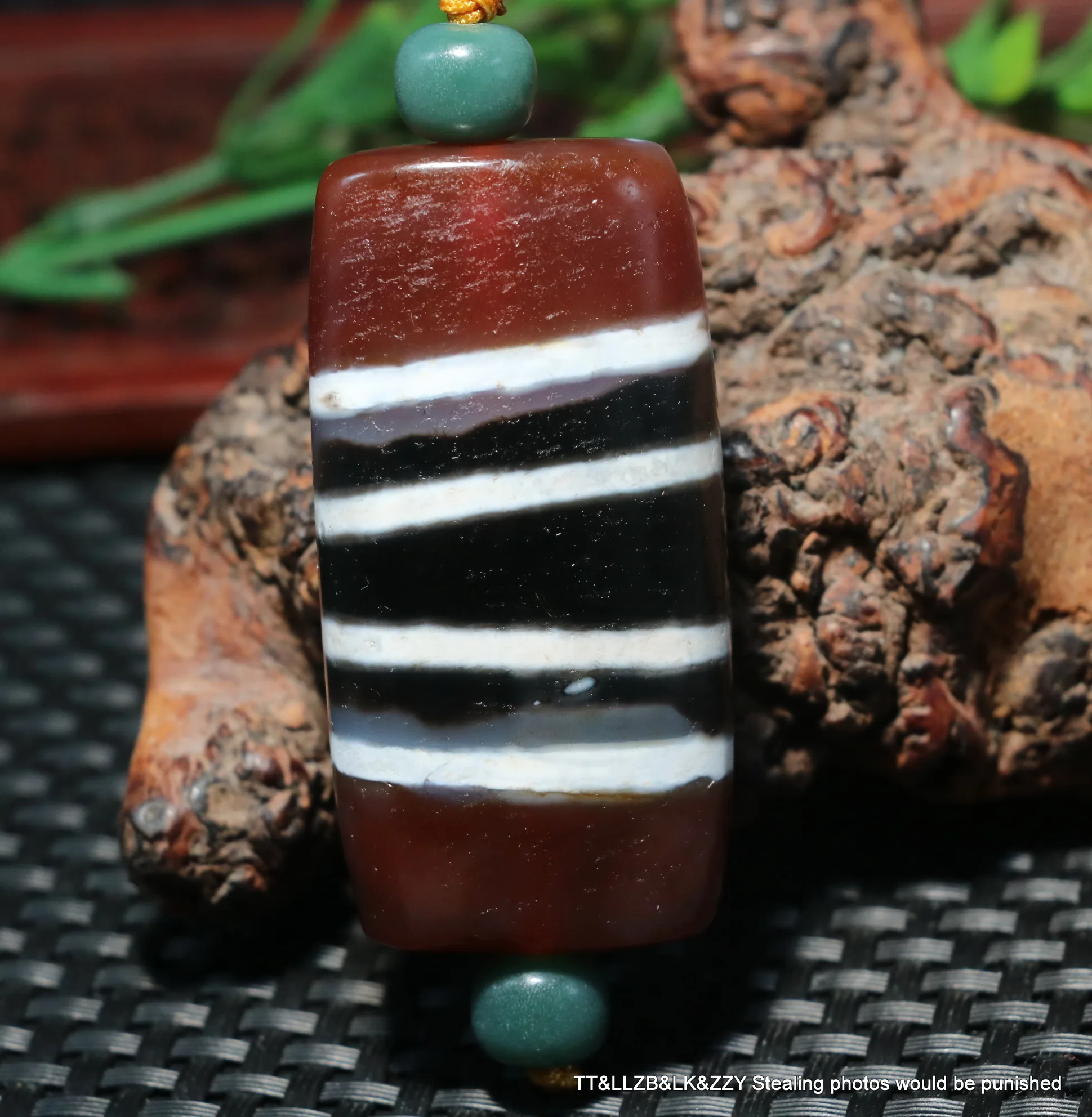 

Волшебный Тибетский Старый Агат исцеляющая энергия с 4 полосками, лекарство, зеркальная форма, большой фотографический интервал RPL230614A2