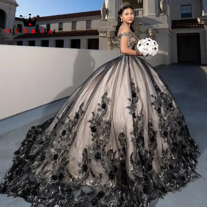 

Exquisite 2024 New Quinceanera Dress Sequined Lace Appliques Off Shoulder Floor-Length Vestido De 15 Quinceañeras Custom Z34Y