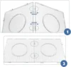 4PCS 5mm Fuse Beads Boards, Large Clear Pegboards Kits, with Gift Roning Paper, Perler Hama Beads Template Tool Diy Toy 3