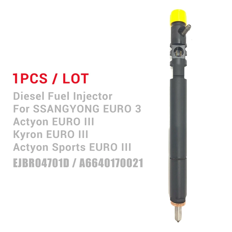 

EJBR04701D A6640170221 New CRDI Diesel Fuel Injector Nozzle For Ssangyong Actyon Kyron Rexton EURO 3 Spare Parts