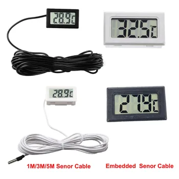 FY-10 LCD 디지털 온도계 온도 센서, 온도 테스터 감지기 모니터, 수족관용 Senor 케이블, 1M, 3M, 5M