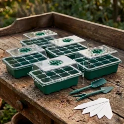 Seed Starter Trays with Humidity Control Domes (12Holes x5Pack)