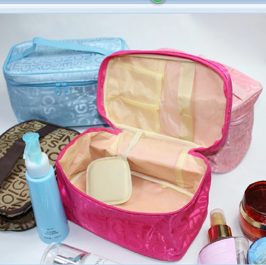 

Women Cosmetic Bag Household Waterproof Toiletries Organizer Travel Portable Lipstick Necklace Bracelet Storage Make Up Cases