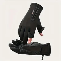 FLOWERS SPRAL Winter Fishing Gloves for Men & Women, Cold Weather Windproof Touchscreen Warm Cycling Gloves for Ski Motorcycle ﻿