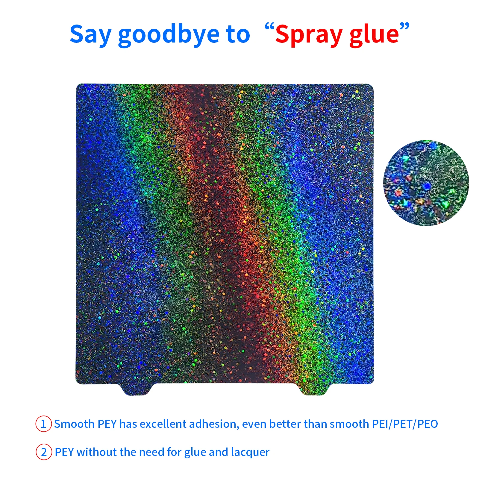FYSETC PEY Sheet Build Plate Textured PEI Spring Steel Coloful Sheet for For K1 Creality Ender 3 Bambu Lab Voron MK3S 3D Printer