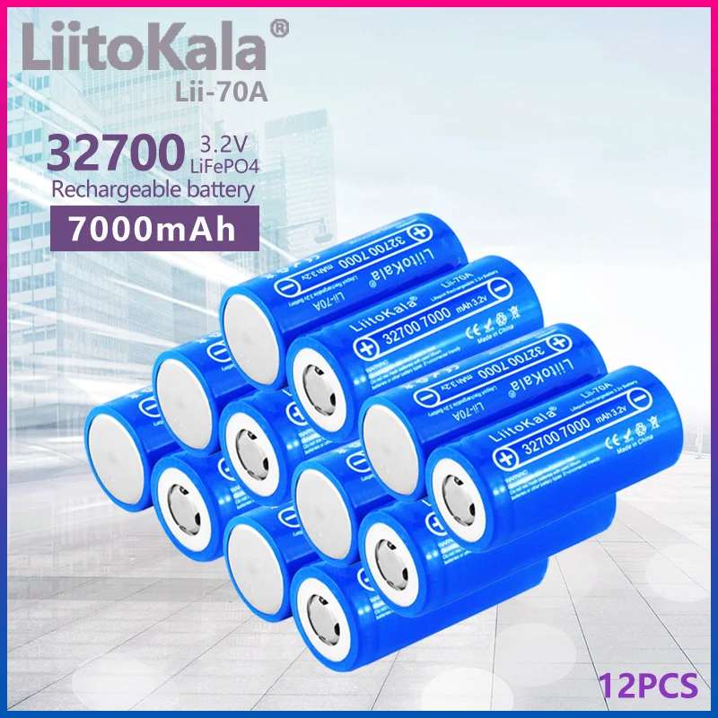 Accumulateur LiitoKala 32700 – 3.2V 7000mAh LiFePO4 – Avec Lamelle – Neuf