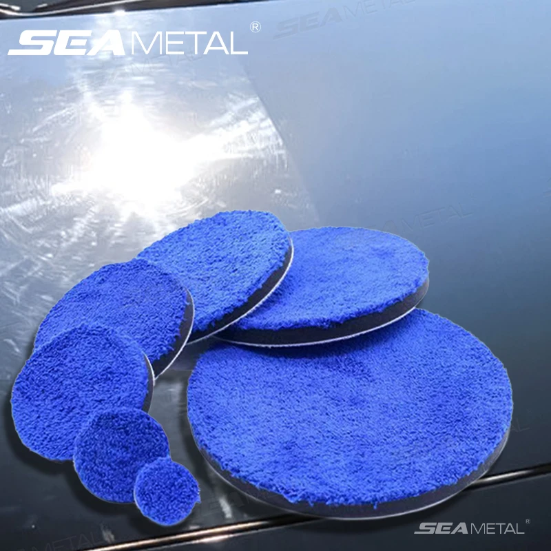 Microfiber Polishing Pad Wax er Pads for Car Body Polish Micro Fiber Polishing Kits Car Accessorie SEAMETAL 1/2pcs 4/5/6inch