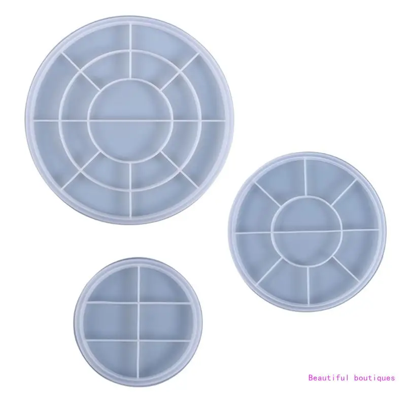 

Fruit Plate UV Resin Mold DIY Serving Board Epoxy Mold Round Tray Silicone Mould DropShip