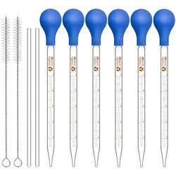 Glass Graduated Droppers with Large Rubber Caps - Set of 16, 20 cm (5 ml, 10 ml) Capacity - 10ml