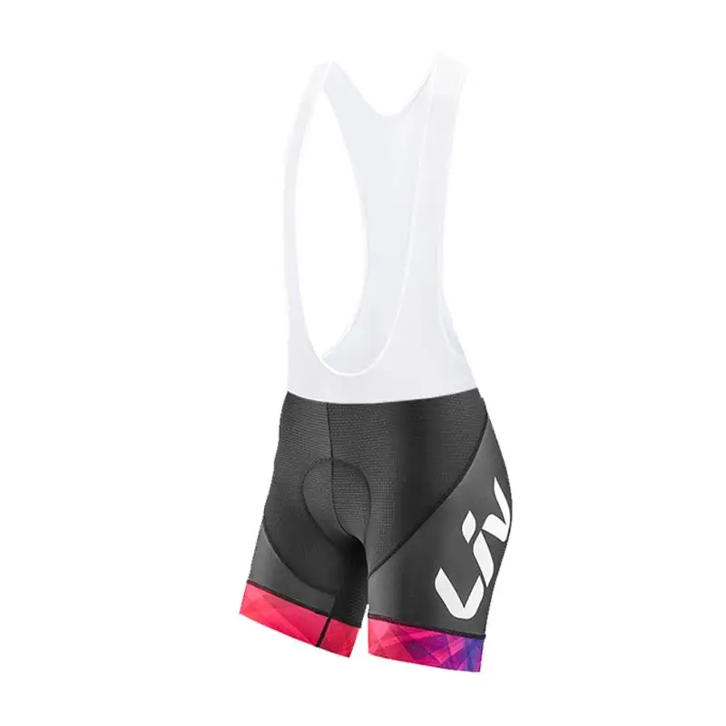 LIV ,mulheres calções de ciclismo esportes padrão apertado bicicleta shorts almofada gel mtb feminino shorts equitação calças 2