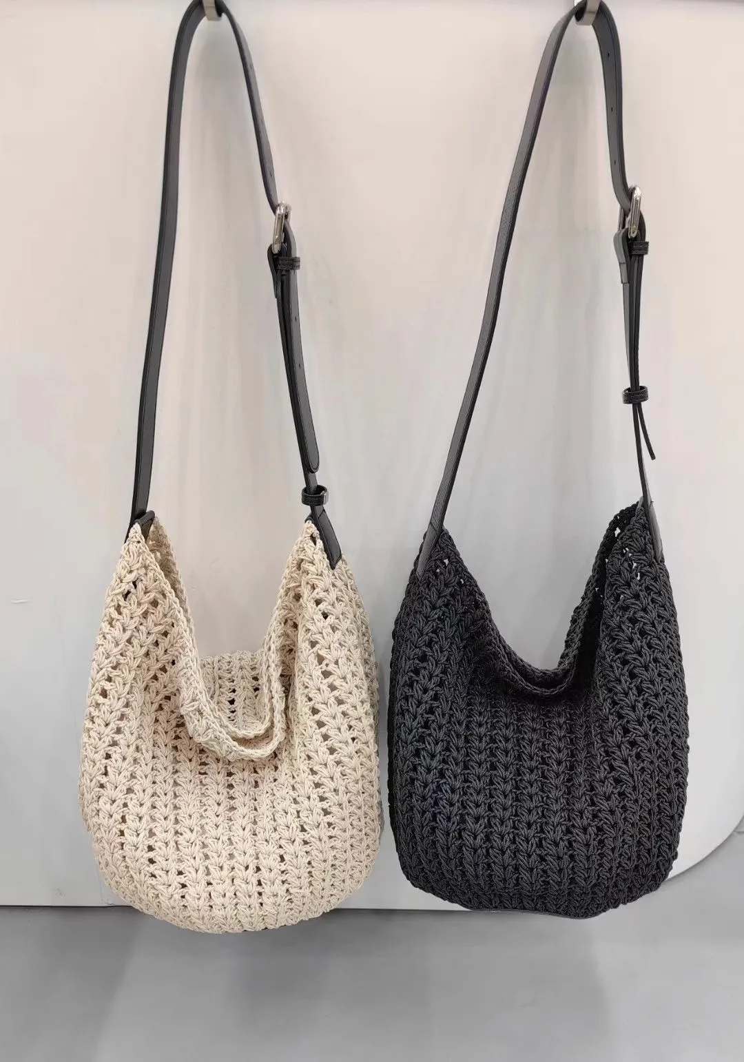 Fashion Summer Beach Bags Women Shoulder Bag Female Hollow Handwoven Knitted Soft Handbag Large Casual Tote Simple Storage Bag