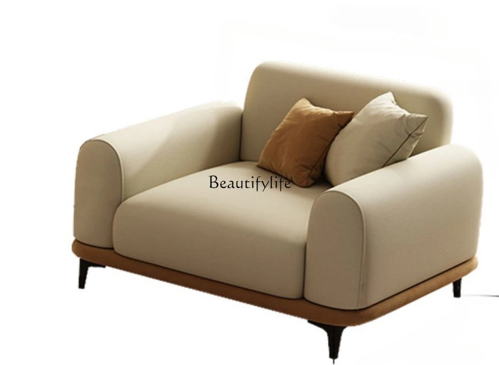 

Cream Style Fabric Sofa Living Room Minimalist Technology Cloth Sofa