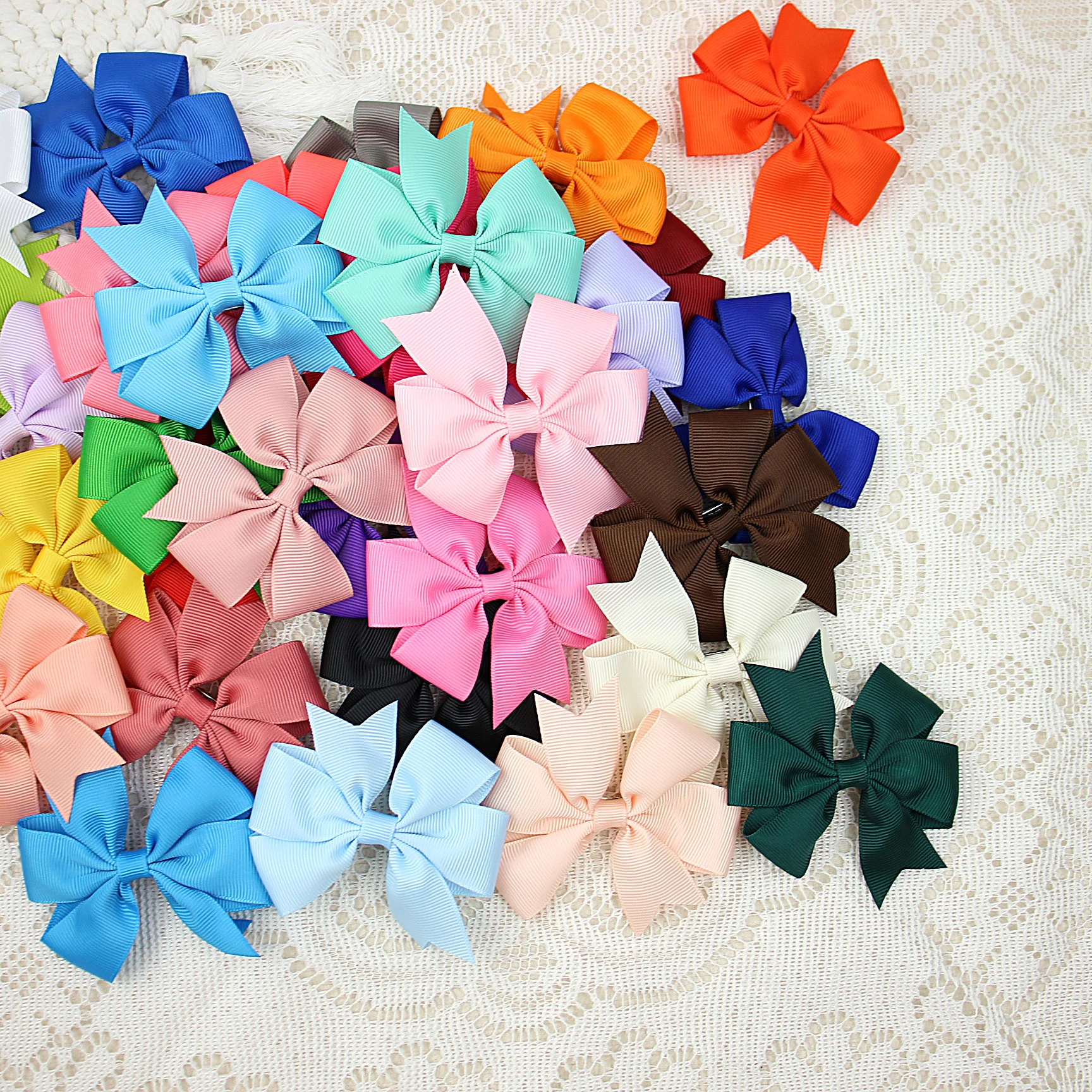 10 قطعة مشبك شعر القوس الشريط للفتيات إكسسوارات ال...