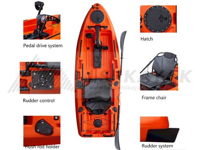 8.2ft 2.5m PE Kayaks,Smallest Pedal Single Luya Plastic Fishing Boat  Canoe,Pedal Boat Penguin-style Foot Power - AliExpress