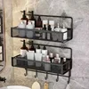 Portable Hanging Wall-mounted Storage Rack No-drilling Bathroom Onion Garlic Seasoning Organizer Kitchen Storage Basket Moisture 3
