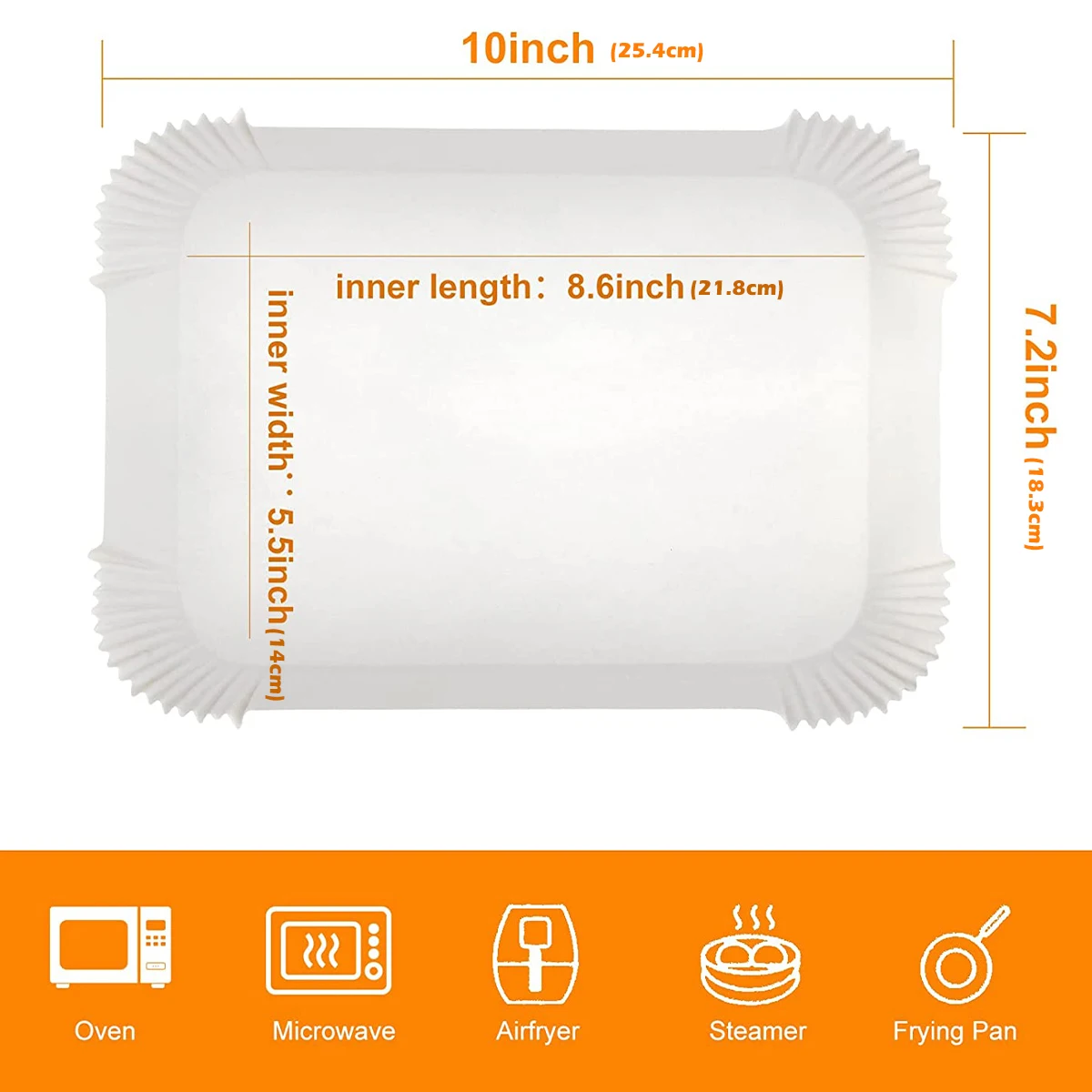 100 Pcs Air Fryer Paper Air Fryer Paper Air Fryer Liners Disposable Air Fryer Liners Non-stick Square Parchment Heat-resistant Roasting Pad Baking Liner Compatible with Ninja Dual Air Fryer