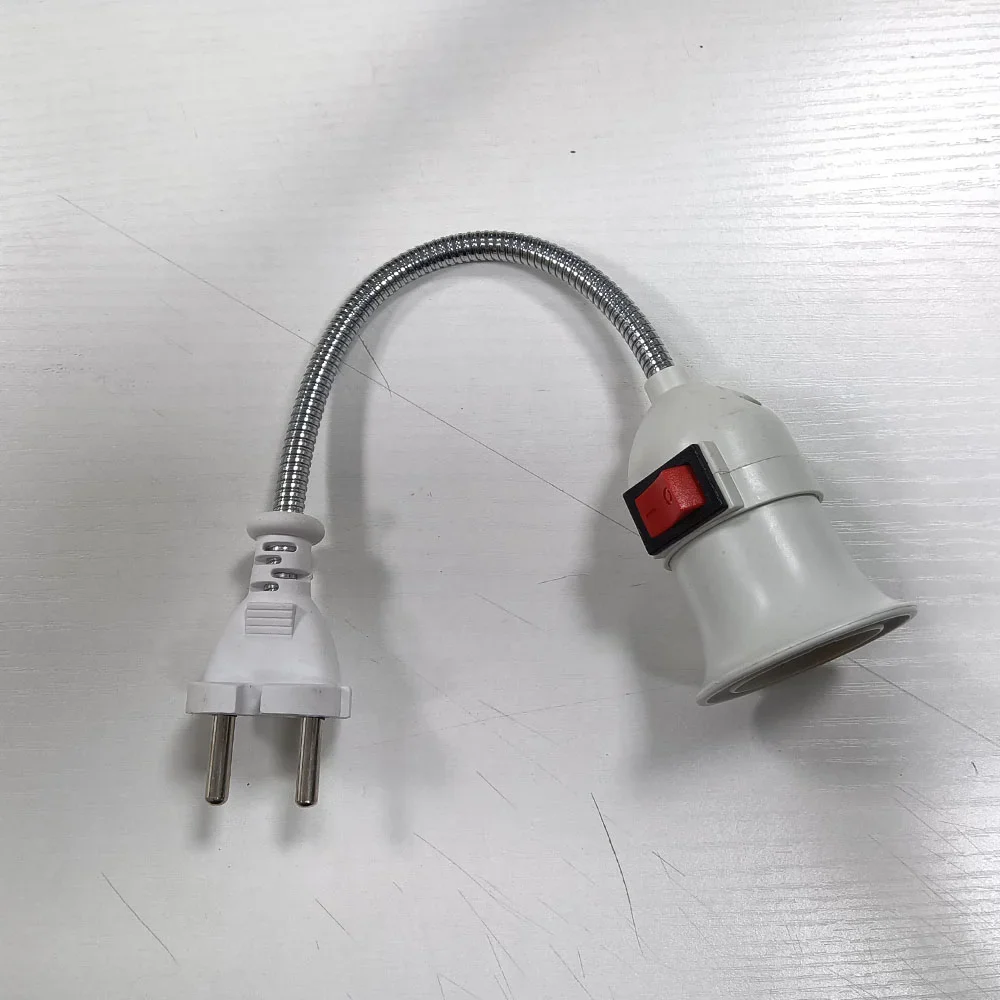 Plug E27 Lamp Base Wall Flexible Holder Light Socket Converter Bases on/Off Book Light Adapter Plug Switch