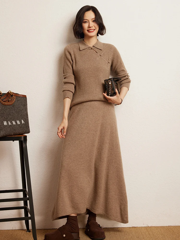 Korean Long Skirt Cashmere Detail 12
