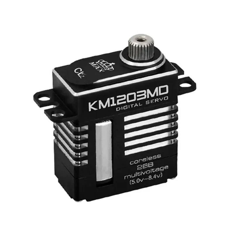 

Kingmax KM1203MD-20g 9kg.cm DC 4.8V~8.4V Digital Metal Gears Mini Servo For 450-480 Class Helicopter Swashplate 30E Fixed-wing