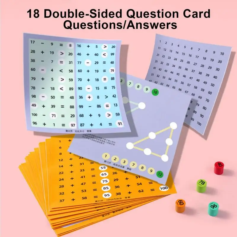 Montessori Hundred Number Board 1 To 100 Numbers Continuous Board Children Mathematical Thinking Aids Toddlers Educational Toys