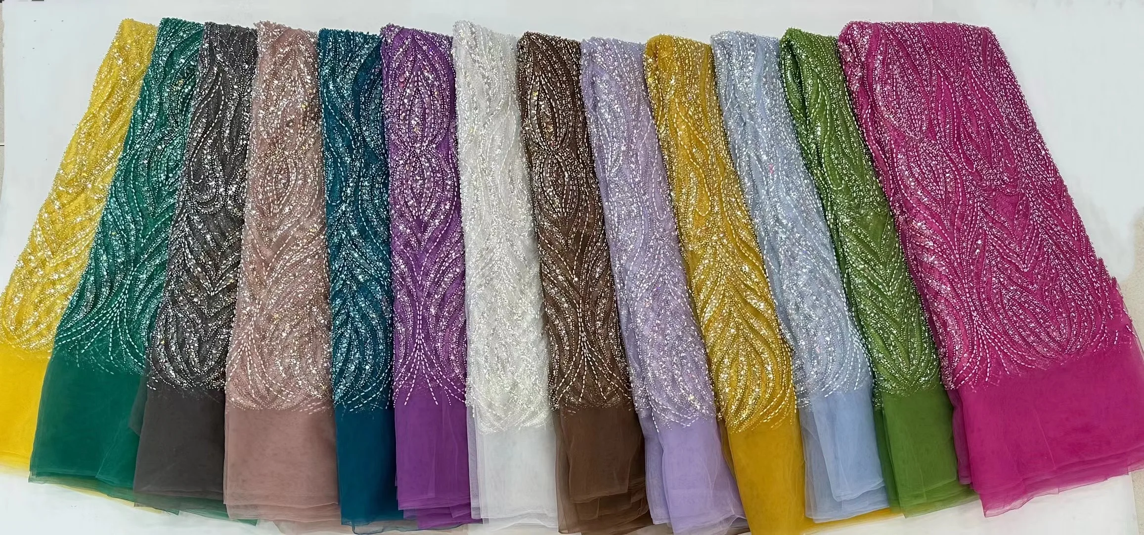 Telas de encaje de lentejuelas africanas blancas, Material de encaje de tul nigeriano con cuentas bordadas francesas de alta calidad para vestido de novia, 2023