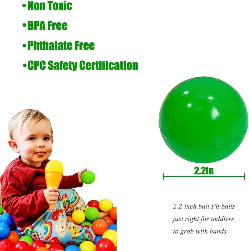 50PCS Soft Plastic Ball Pit Balls for Kids Baby Toddler Play Tent Pool Water Toys Kiddie Pool Party Decoration Photo Booth Props