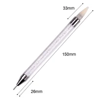 2 Pcs Nail Art Dotting Pen Double End Painting DIY Brush Rhinestone Handle Diamond Picker Manicure Dotting Tool Nail Accessories 2