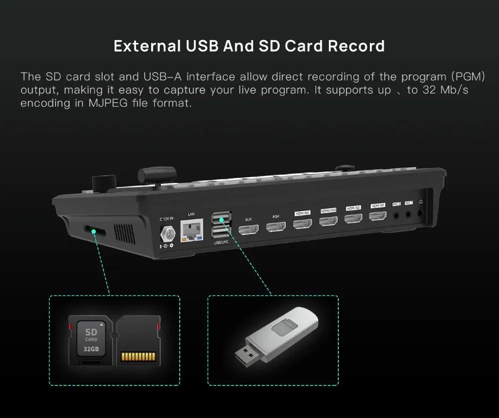 Cinetreak Stream 1/SH/1S 5 Channel Video Mixer Switcher Video Switch Controller
