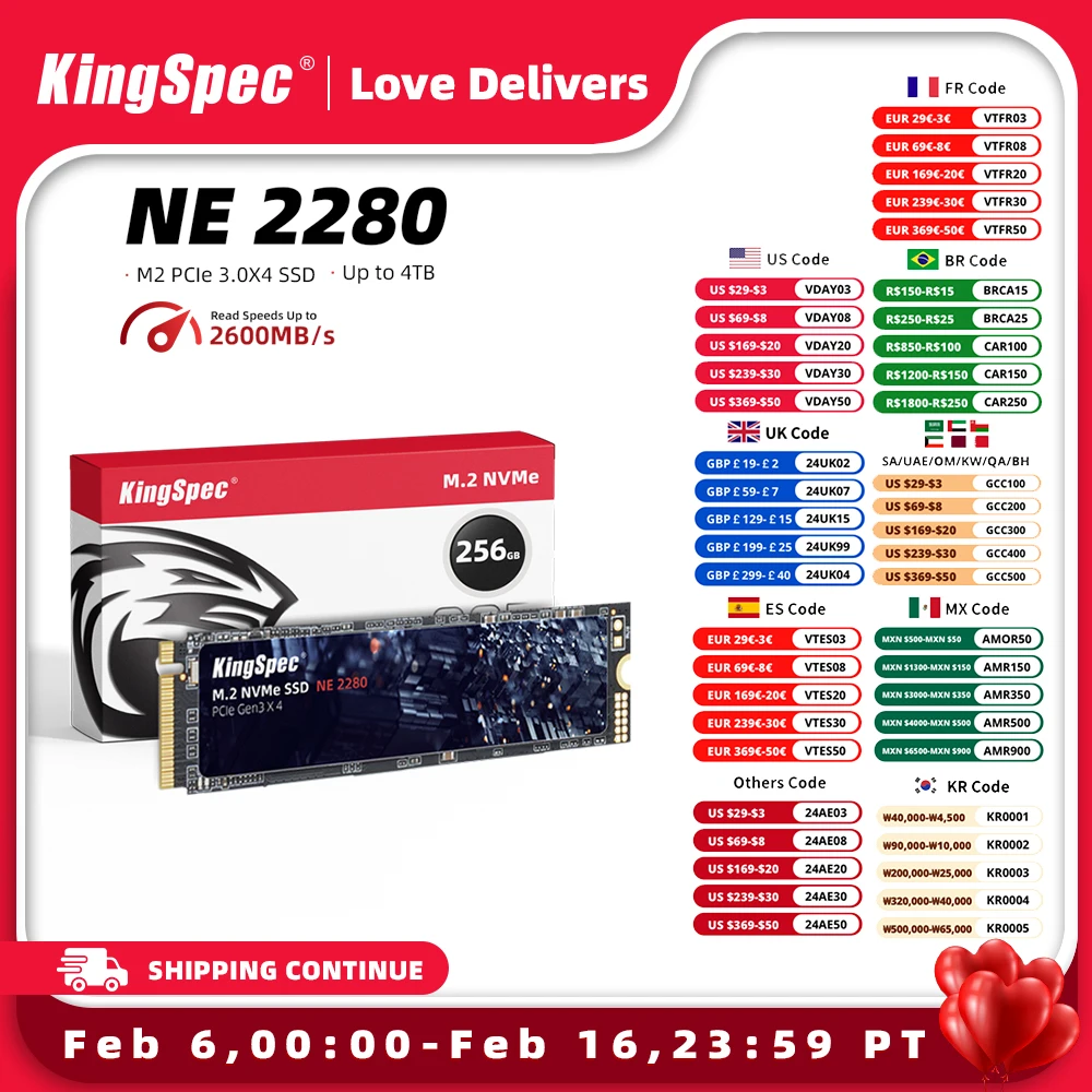 Kingspec Ssd M2 512Gb Nvme Ssd 1Tb 128Gb 256Gb 500Gb Ssd M.2 2280 Pcie Disco Rigido Interno Unità A Stato Solido Per Laptop