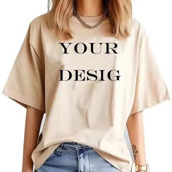 Customized Your Own Design T Shirt Women Custom Your Print Photo Logo T-shirt DIY Graphic Tshirt Female Customized Text Tops 1
