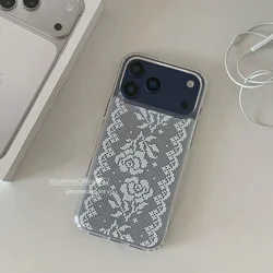 Timeless Retro Lace Rose Elegant Phone Case - Exquisite Y2K Design Cover - iPhone 12 Mini (Only Case)