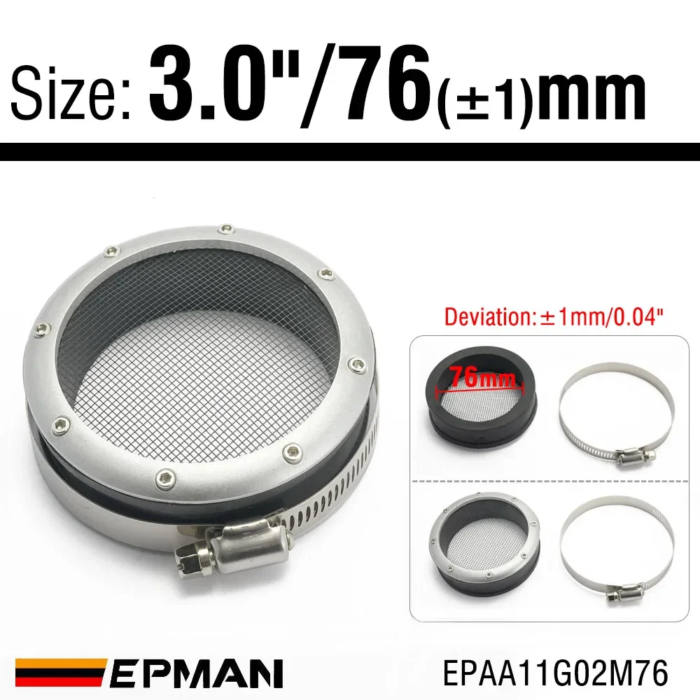 EPMAN 3" /3.5" /4" מגן גריל טורבו כניסת אוויר רשת מסנן כיסוי EPAA11G02