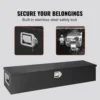 Heavy Duty Aluminum Truck Bed Tool Box, Diamond Plate Tool Box with Side Handle and Lock Keys, Storage Tool Box Chest Box 4