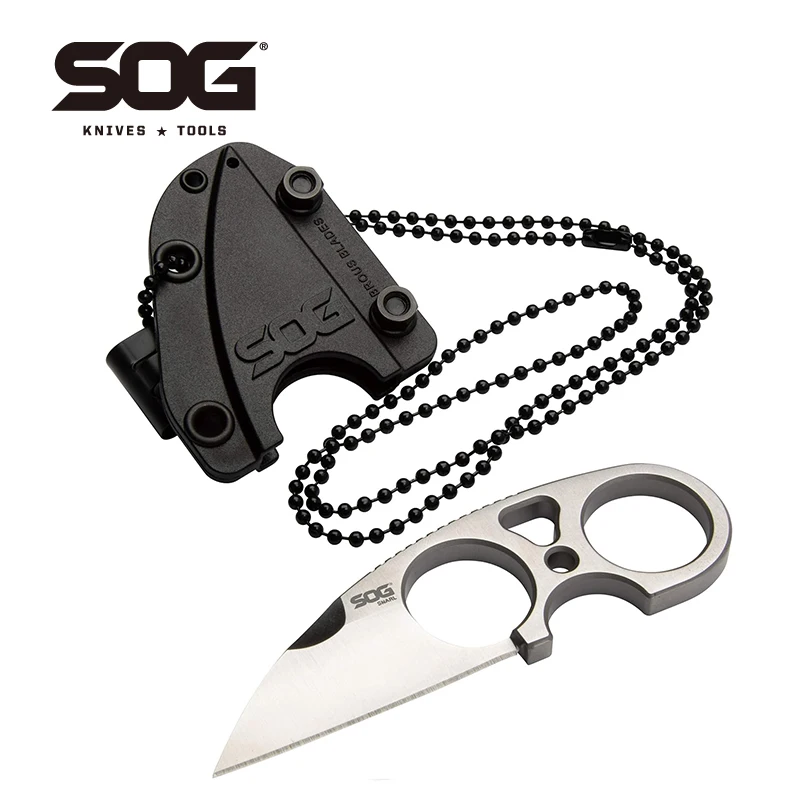 

SOG SNARL Fixed Blade Knife EDC Mini Tactical Self Defense Survival Hand Tools Cutter Camping Pocket Knives With Case -JB01K-CP