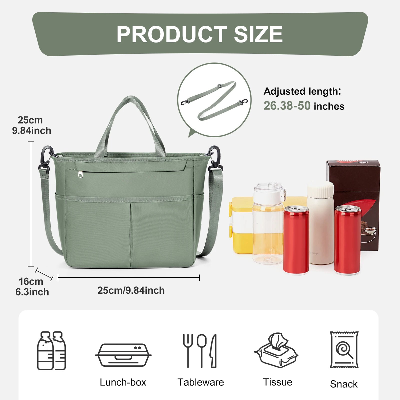 Large Capacity Insulated Lunch Bag - Portable Storage For School And Office Insulated Aluminum Foil Bag, for Picnics, Commuting
