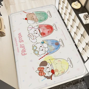 M -Mikko C-캐릭터 욕실 매트, 레트로 다중 선택, 거실 주방 러그, 미끄럼 방지 침대 옆 매트