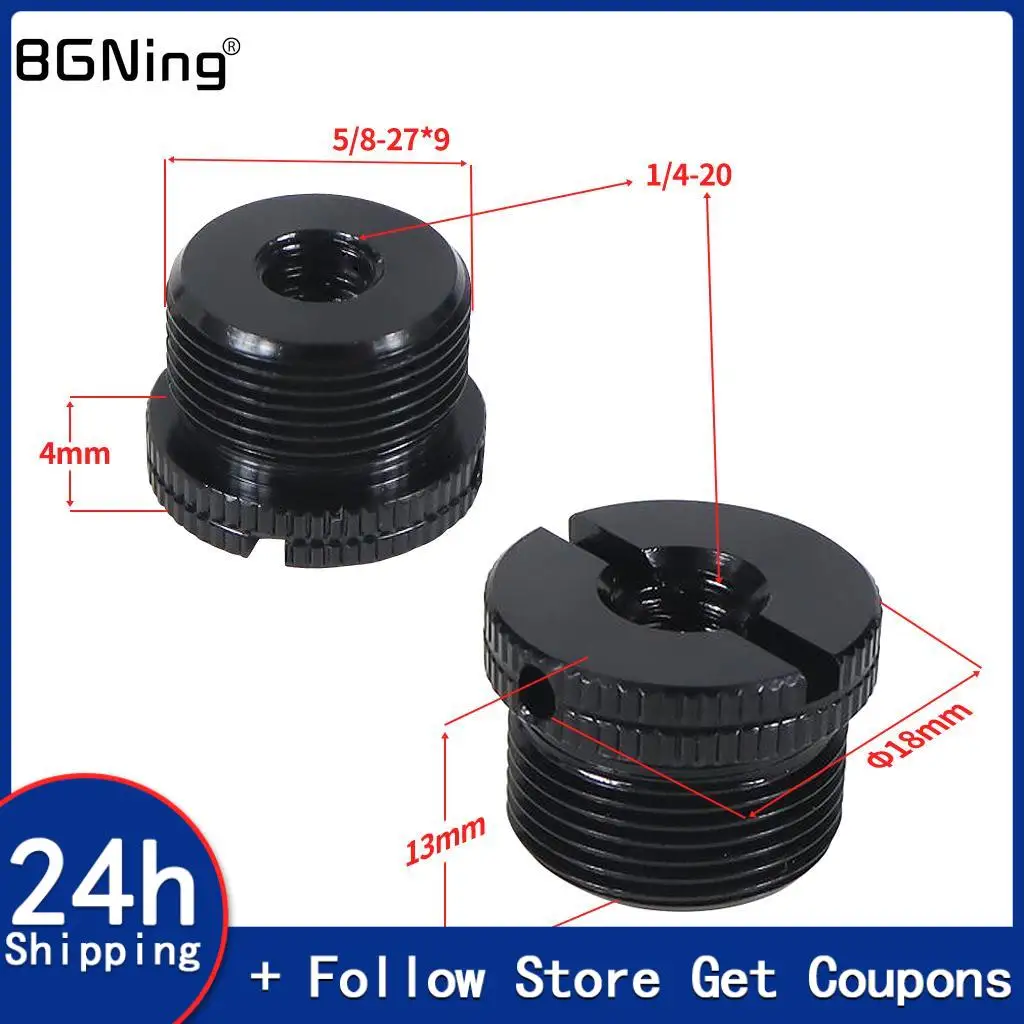 2pcs Mic Stand Conversion Screw 1/4" Female to 5/8" Male Thread