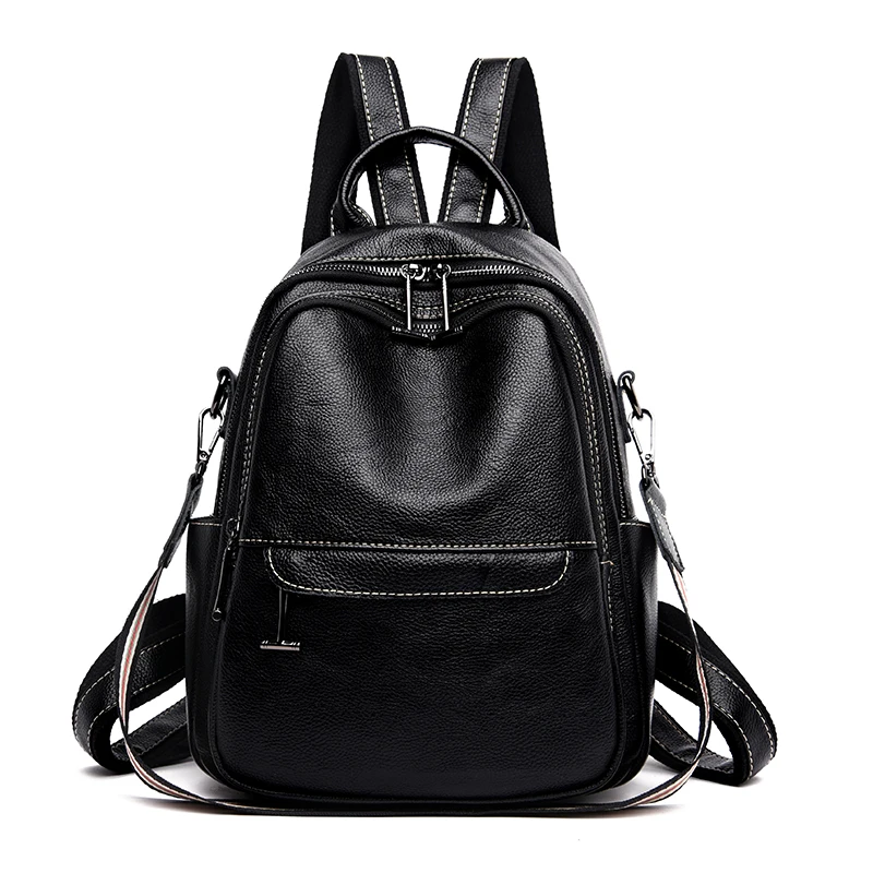 

Genuine Leather Backpack Conversion Shoulder Bags High Quality School Bag Women Backpacks Designer Softback Travel Bagpack 2022