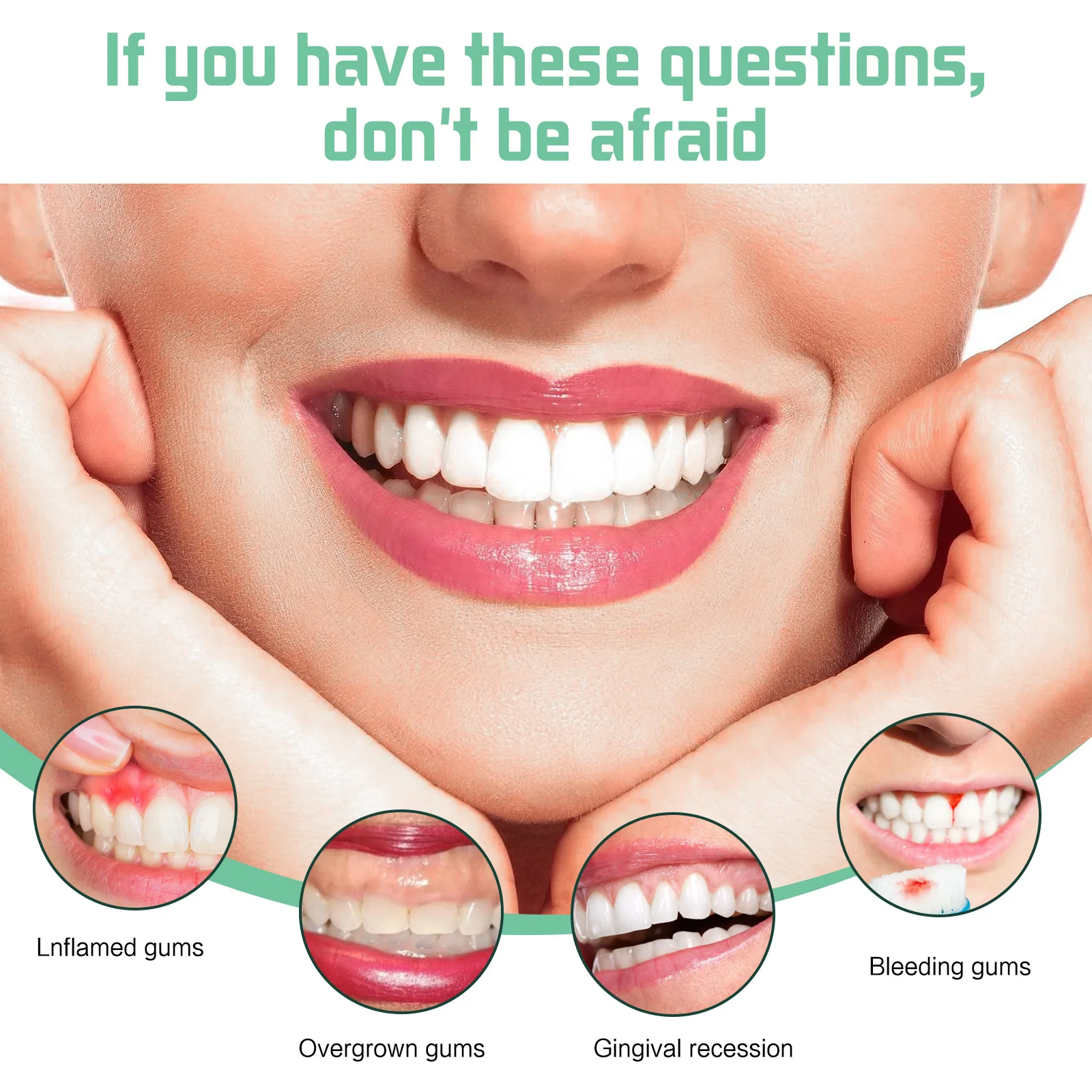 Gum Repair Drops Teeth Whitening Product Relieve Receding Gingival Swelling Remove Yellow Plaque Stains Gum Regrowth Relieve Decay Toothache Caries Care teeth whitening essence