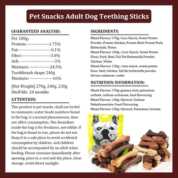 New Dog Bruxism Stick Toothbrush Bone Shape Fresh Natural Nutrition Healthy Adult Dogs Puppy Training Rewards Pet Food Snacks 6