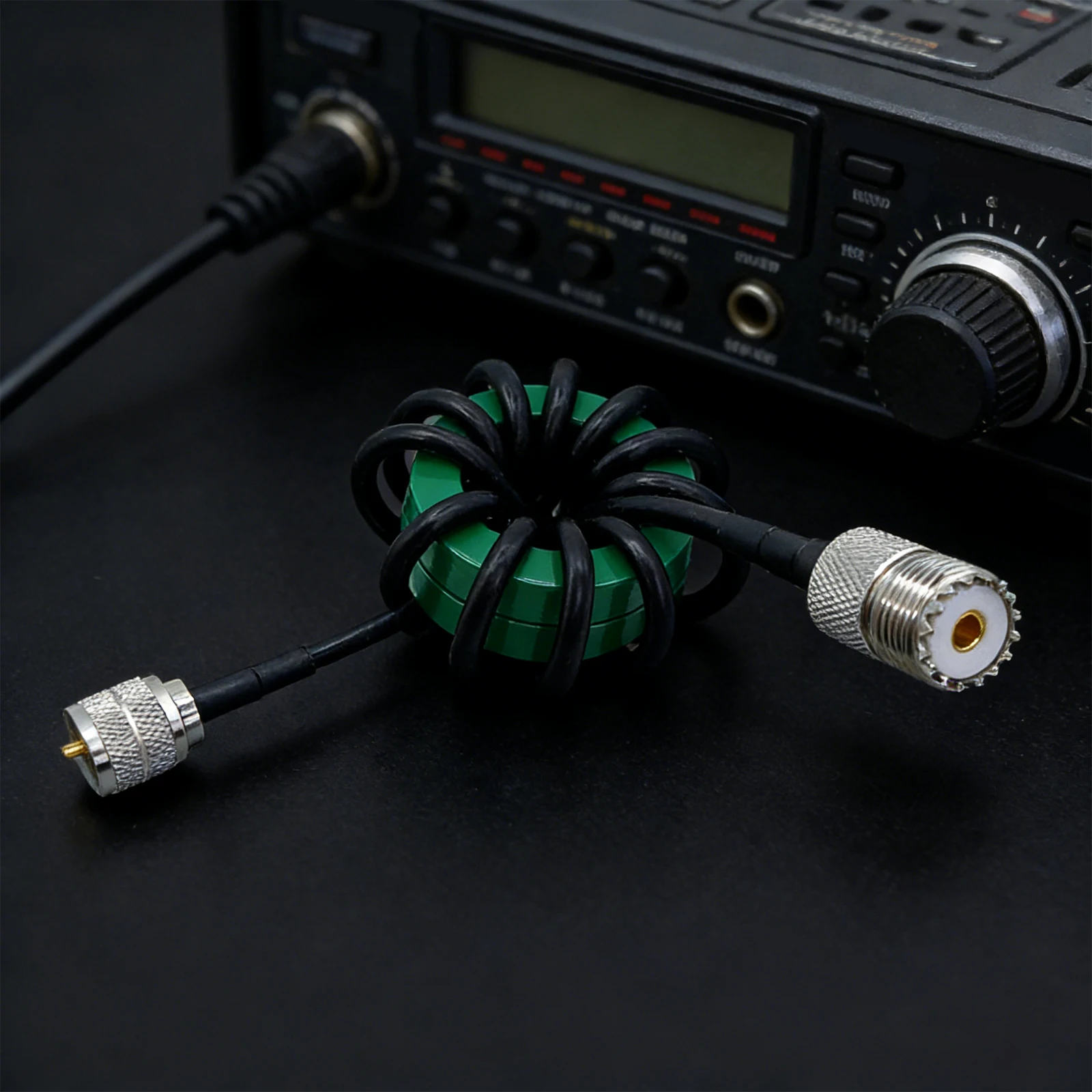 Cewka dławikowa krótkofalowa 1.8-30 MHz 200W do testowania radia krótkofalowego wysokiej częstotliwości (zielona)