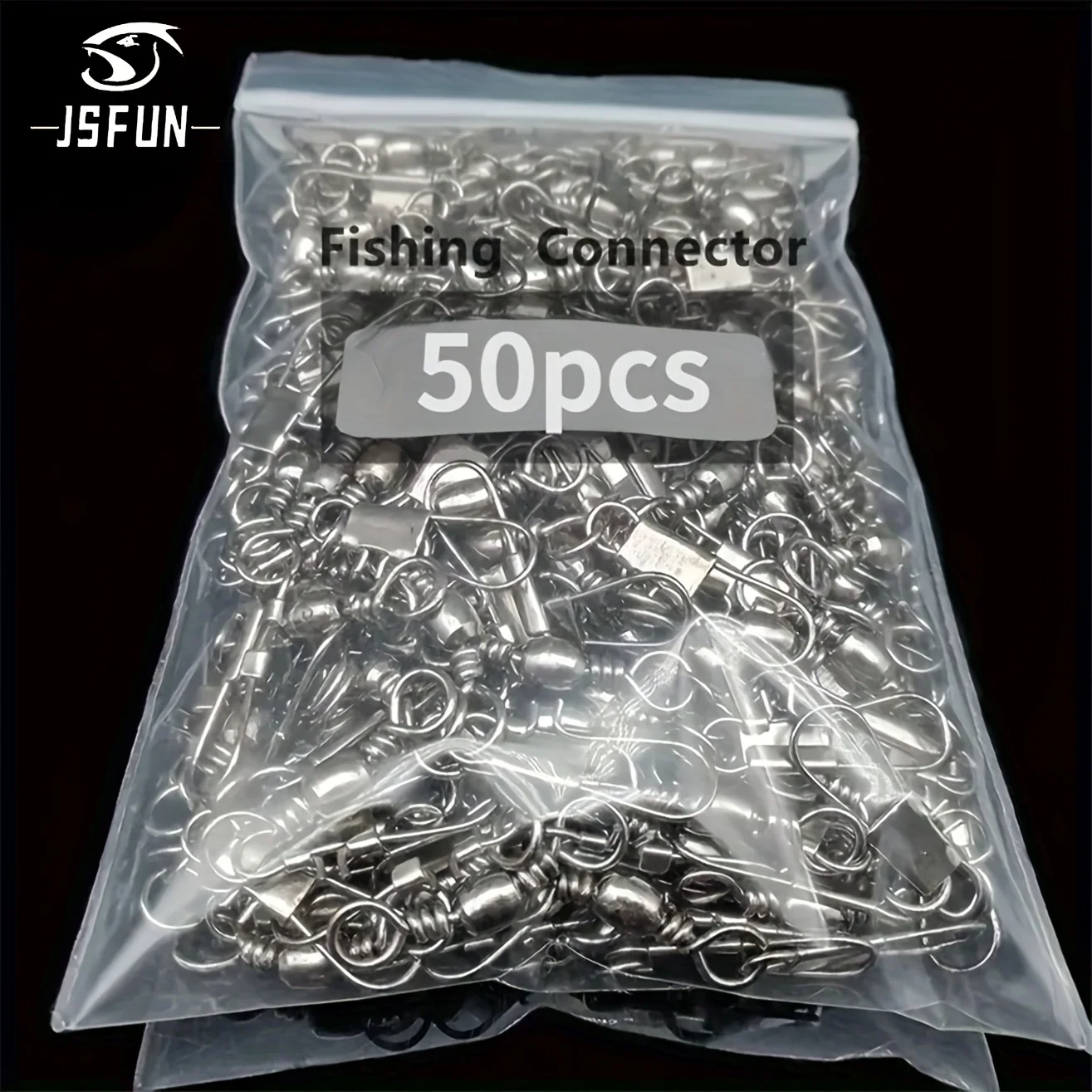 JSFUN 50Pcs Angeln Stecker Wirbel Verriegelung Pin Lager Roll Wirbel Snap Wirbel Angelhaken Karpfen FishingLure Zubehör