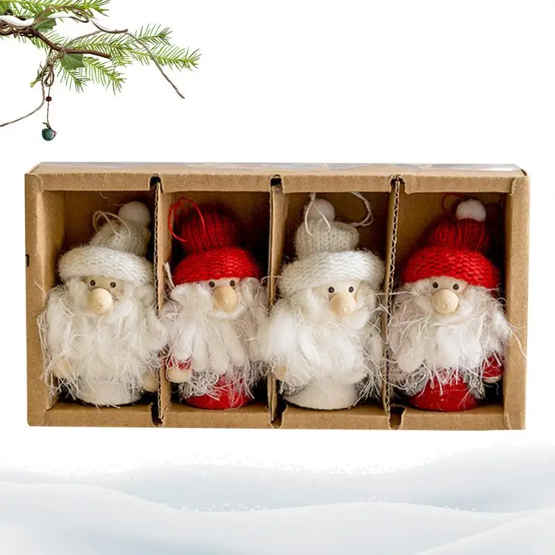 

4 шт., новогодние украшения для ёлки «Дед Мороз»